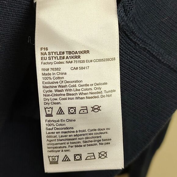 Timberland Men's Navy Blue Cotton Crew Neck Logo Sweater Size XXL - Picture 7 of 9